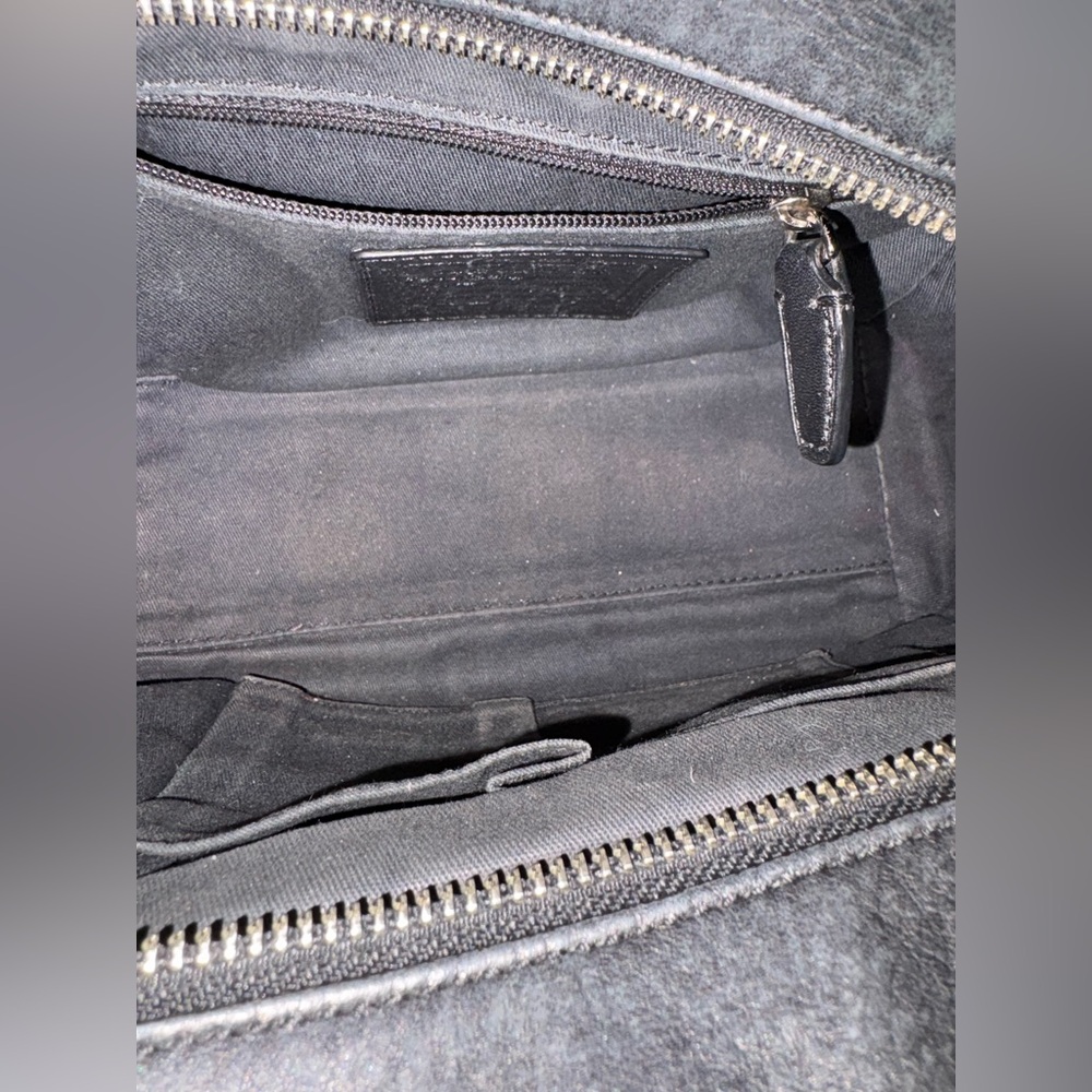 Coach Mini Riley Satchel Black Pebbled Leather Crossbody Bag 27923 - Picture 13 of 16